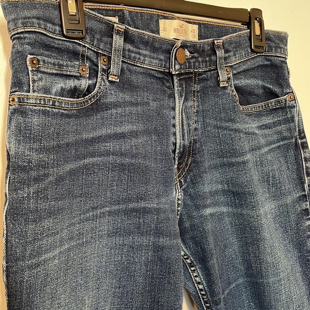 Dark Blue Classic Straight Hollister Epic Flex Jeans 👖 - Picture 7 of 9
